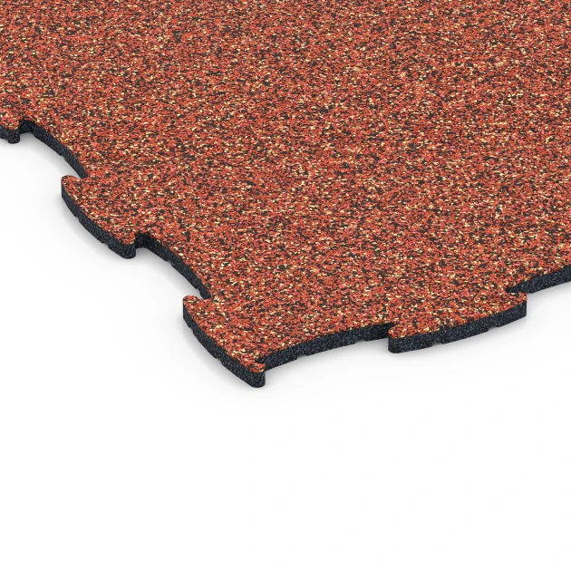 Detailaufnahme der Randausprägung von WARCO-Produkt 6809, Agilitygolv hundsport, Format 97,1 x 97,1 × 1,8 cm, Farbe Etna.