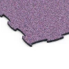 Detailaufnahme der Randausprägung von WARCO-Produkt 6837, Fitness Active gymgolv, Format 97,1 x 97,1 × 1,8 cm, Farbe Lavendel.