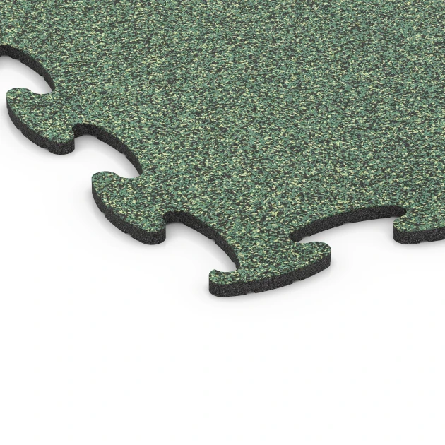 Detailaufnahme der Randausprägung von WARCO-Produkt 6906, Hundsportgolv inomhus, Format 98 x 98 × 1,8 cm, Farbe Engelskt gräs.