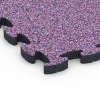 Detailaufnahme der Randausprägung von WARCO-Produkt 6846, Fitness Active gymgolv, Format 44,6 x 44,6 × 2,8 cm, Farbe Lavendel.