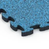Detailaufnahme der Randausprägung von WARCO-Produkt 6848, Fitness Active gymgolv, Format 44,6 x 44,6 × 2,8 cm, Farbe Atlantisk.