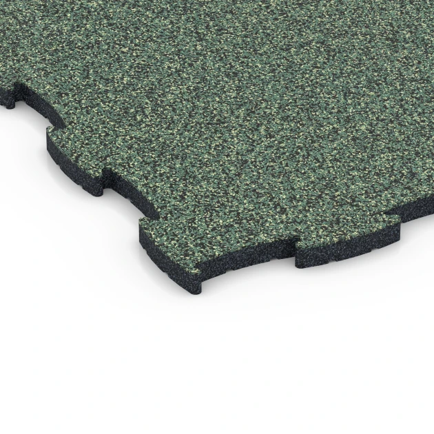 Detailaufnahme der Randausprägung von WARCO-Produkt 6852, Fitness Active gymgolv, Format 97,1 x 97,1 x 2,8 cm, Farbe Engelskt gräs.