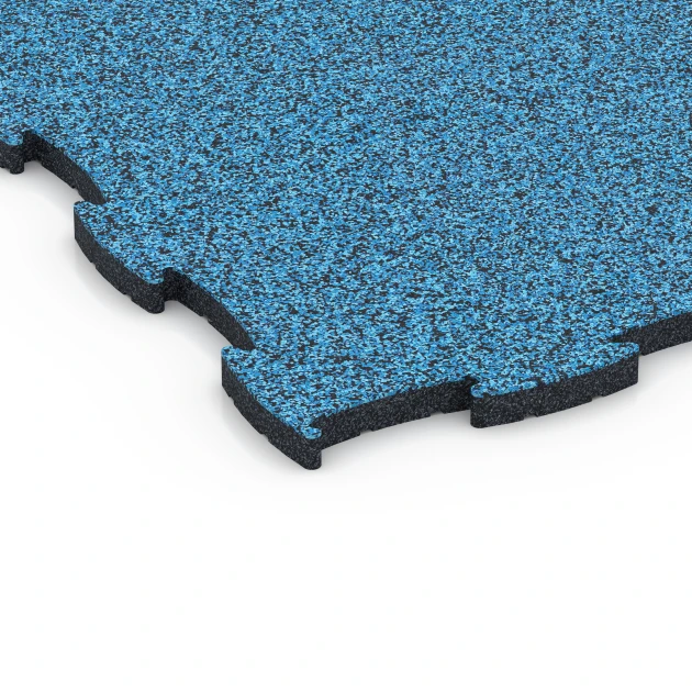 Detailaufnahme der Randausprägung von WARCO-Produkt 6857, Fitness Active gymgolv, Format 97,1 x 97,1 x 2,8 cm, Farbe Atlantisk.