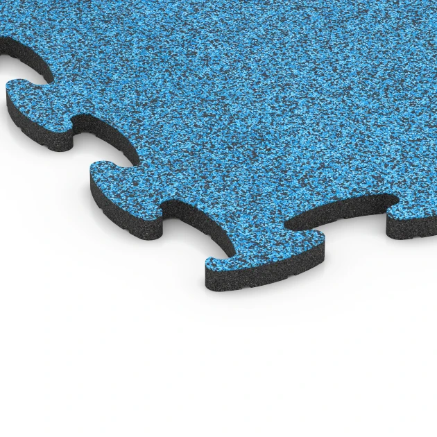 Detailaufnahme der Randausprägung von WARCO-Produkt 6893, Fitness Max gymgolv, Format 97,1 x 97,1 x 2,8 cm, Farbe Atlantisk.