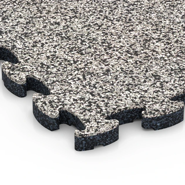 Detailaufnahme der Randausprägung von WARCO-Produkt 6770, Poolkantplattor, Format 28,9 x 28,9 x 1,8 cm, Farbe Grå granit.