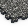 Detailaufnahme der Randausprägung von WARCO-Produkt 6814, Balkongplatta gummi, Format 28,9 x 28,9 x 1,8 cm, Farbe Mörkgrå granit.