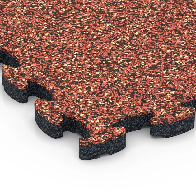 Detailaufnahme der Randausprägung von WARCO-Produkt 6818, Balkongplatta gummi, Format 28,9 x 28,9 x 1,8 cm, Farbe Etna.