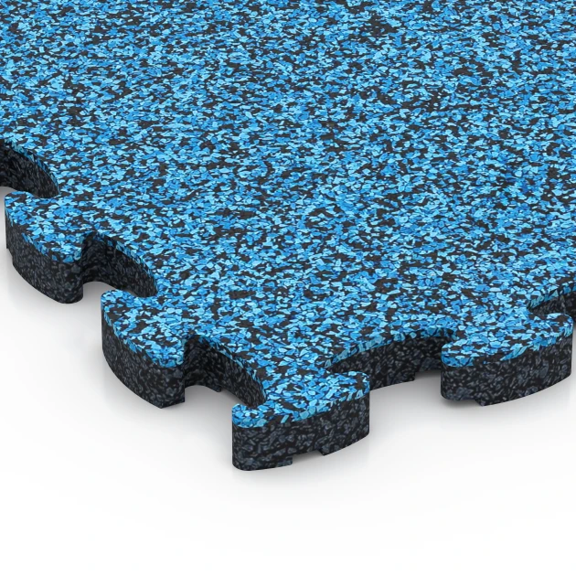 Detailaufnahme der Randausprägung von WARCO-Produkt 6821, Balkongplatta gummi, Format 28,9 x 28,9 x 1,8 cm, Farbe Atlantisk.