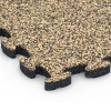 Detailaufnahme der Randausprägung von WARCO-Produkt 6822, Balkongplatta gummi, Format 28,9 x 28,9 x 1,8 cm, Farbe Rattan.