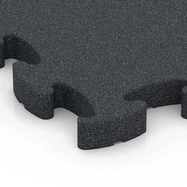 Detailaufnahme der Randausprägung von WARCO-Produkt 6967, Fitness Premium studiogolv, Format 45,9 x 45,9 x 2,8 cm, Farbe Antracit.