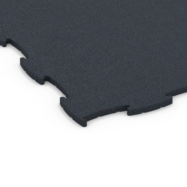 Detailaufnahme der Randausprägung von WARCO-Produkt 6968, Fitness Premium studiogolv, Format 99 x 99 x 1,8 cm, Farbe Antracit.