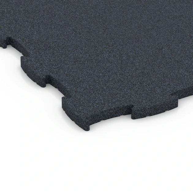 Detailaufnahme der Randausprägung von WARCO-Produkt 6963, Fitness Premium träningsgolv, Format 99 x 99 x 2,8 cm, Farbe Antracit.