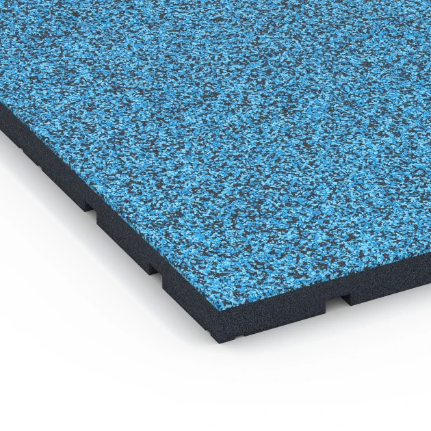 Detailaufnahme der Randausprägung von WARCO-Produkt 7139, Gymgolv för utomhusbruk, Format 60 x 60 x 3 cm | 0,36 m², Farbe Atlanten.