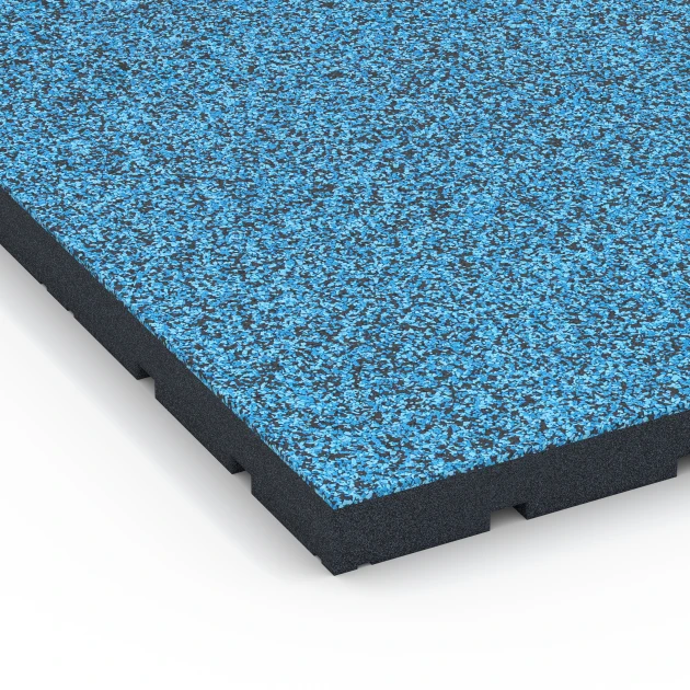Detailaufnahme der Randausprägung von WARCO-Produkt 7148, Gymgolv för utomhusbruk, Format 60 x 60 x 4 cm | 0,36 m², Farbe Atlanten.