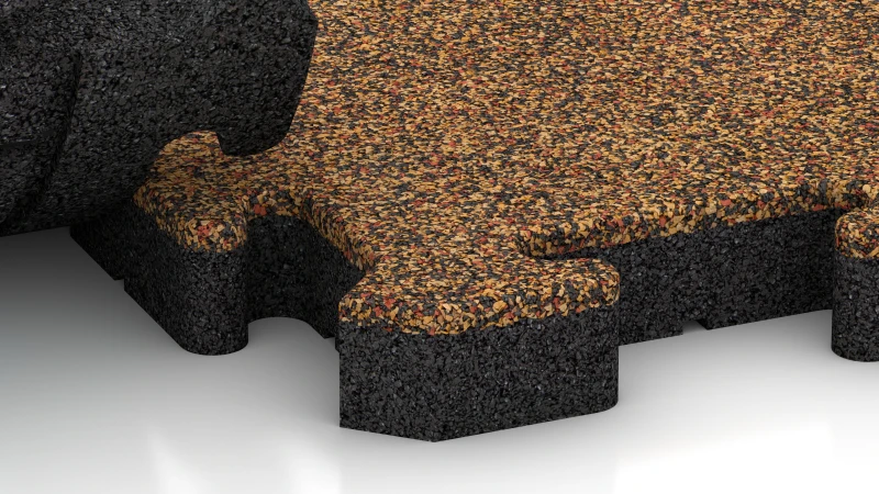 Pusselsystem med lätt rundad fals