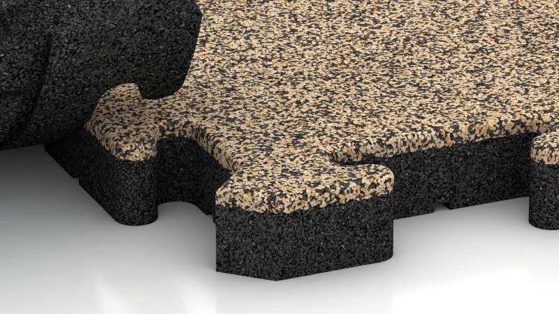 Pusselsystem med lätt rundad fals