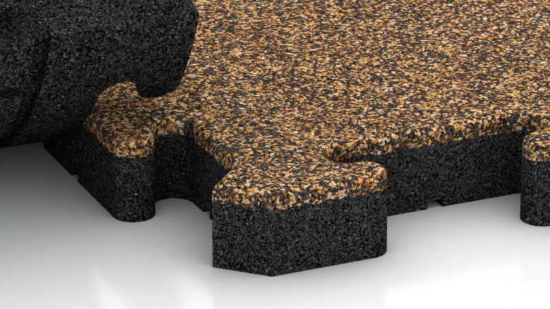 Pusselsystem med lätt rundad fals