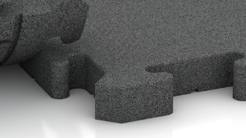 Pusselsystem med lätt rundad fals