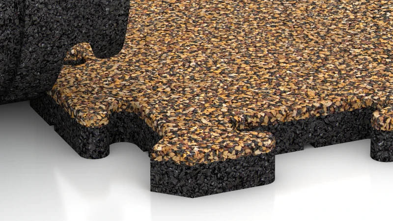 Pusselsystem med lätt rundad fals