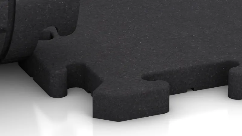 Pusselkoppling med subtilt rundad fas