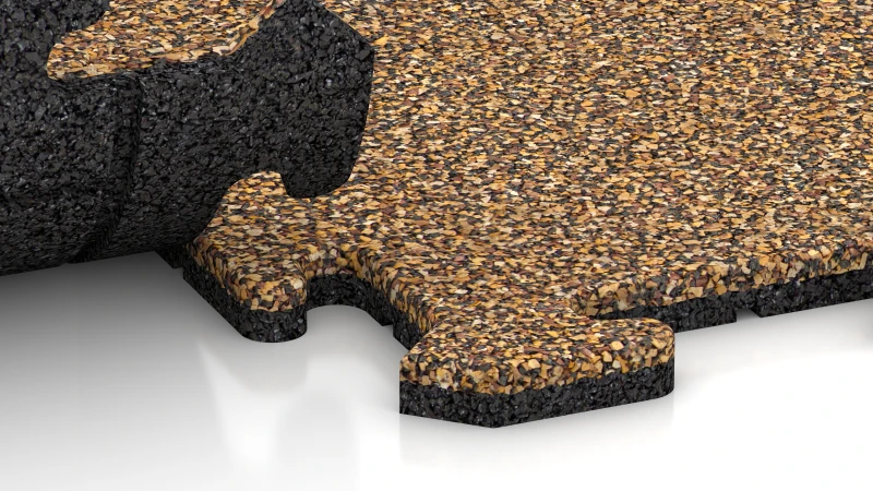 Pusselsystem med lätt rundad fals