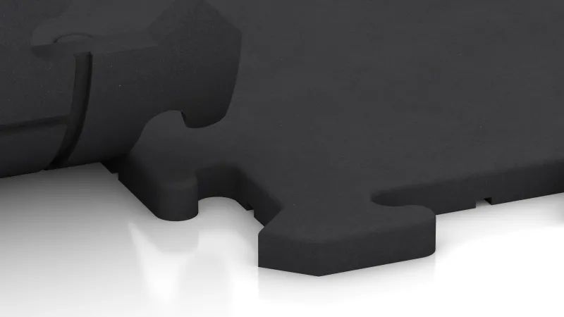 Pusselkoppling med subtilt rundad fas