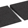 Großaufnahme vom Verbindungssystem von WARCO-Boden 2388 - Tröskelramp 75 cm im Farbdesign Antracit. Abmessungen 75 x 30 cm | 8 < 35 mm.