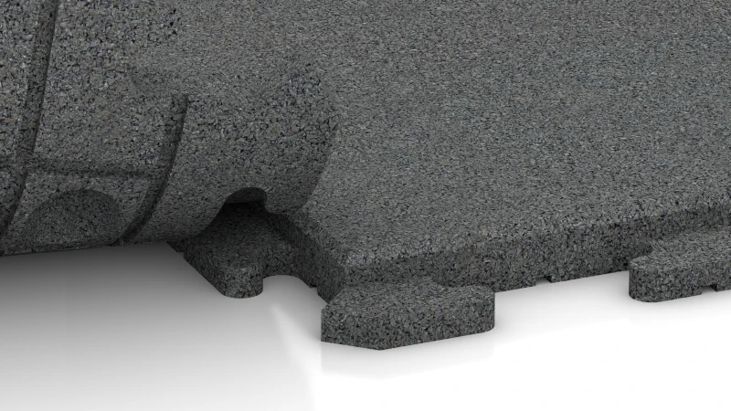 Dold pusselkoppling med rundad fas