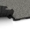 Großaufnahme vom Verbindungssystem von WARCO-Boden 1571 - Spiel-Bodenbelag im Farbdesign Grå Granit. Abmessungen 1000 x 1000 x 30 mm.