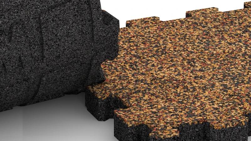 Utskuren pusselsystem utan fals