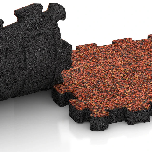 Großaufnahme vom Verbindungssystem von WARCO-Boden 4277 - Balkonggolv im Farbdesign Etna. Abmessungen 30,6 x 30,6 x 3 cm | 0,094 m².