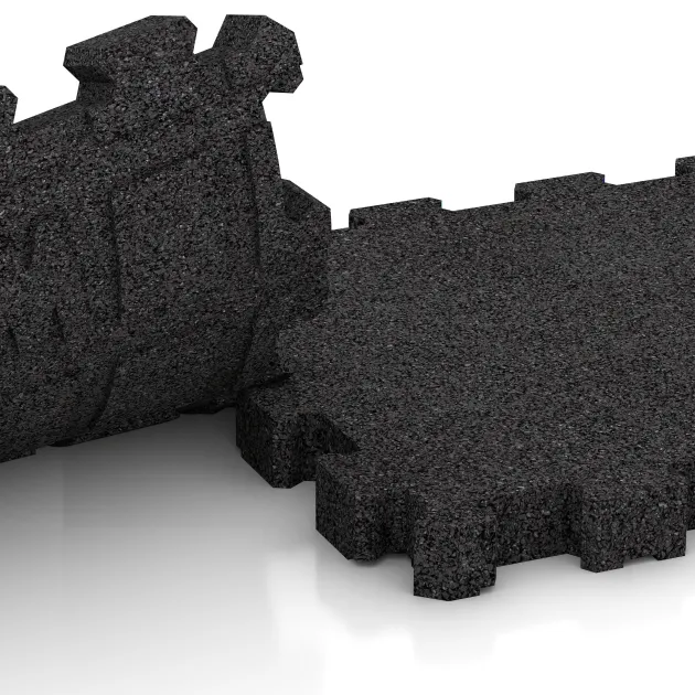 Großaufnahme vom Verbindungssystem von WARCO-Boden 5270 - Balkonggolv im Farbdesign Anthracite. Abmessungen 306 x 306 x 30 mm.