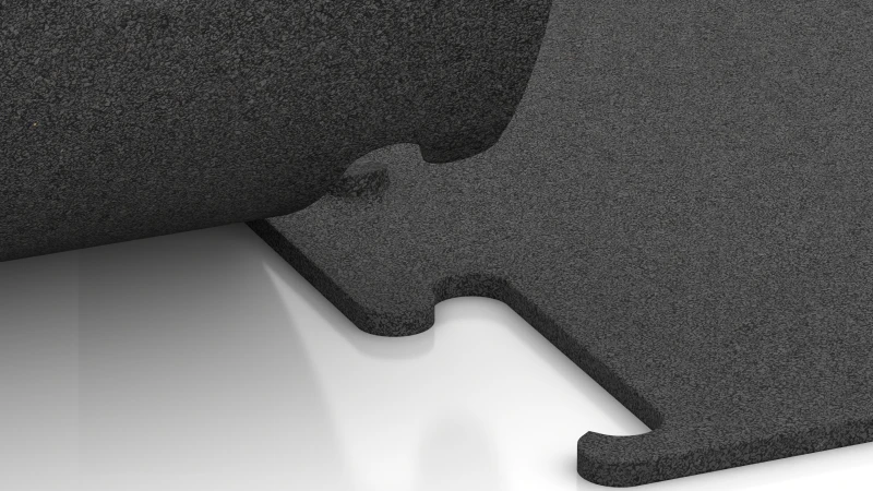 Utskuren pusselsystem utan fals