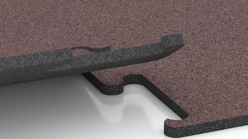 Utskuren pusselsystem utan fals