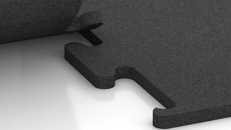 Utskuren pusselsystem utan fals