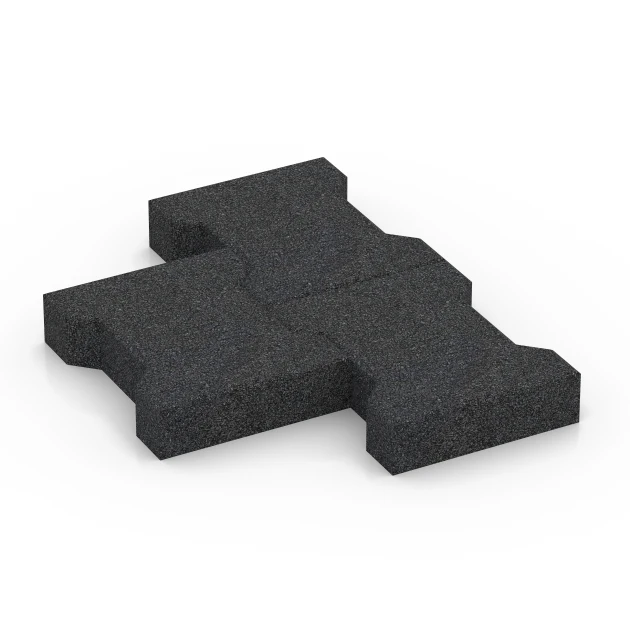 Großaufnahme vom Verbindungssystem von WARCO-Boden 3844 - Marksten im Farbdesign Antracit. Abmessungen 20 × 16,5 × 4,3 cm | 25 m².