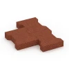 Großaufnahme vom Verbindungssystem von WARCO-Boden 7069 - Marksten im Farbdesign Tegelröd. Abmessungen 20 x 16,5 x 4,5 cm | 0,0278 m².