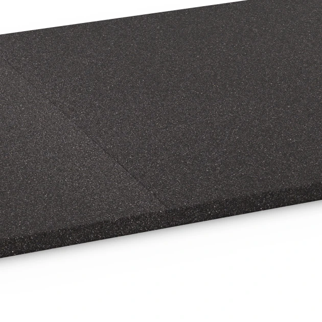 Großaufnahme vom Verbindungssystem von WARCO-Boden 6475 - Underlagsplatta Kl. 1 im Farbdesign Antracit. Abmessungen 52 x 52 x 1,8 cm.
