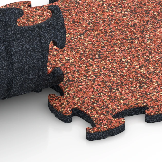 Großaufnahme vom Verbindungssystem von WARCO-Boden 6773 - Poolkantplattor im Farbdesign Etna. Abmessungen 28,9 x 28,9 x 1,8 cm.