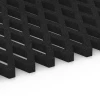 Großaufnahme vom Verbindungssystem von WARCO-Boden 7009 - Fallskyddsmatta med galler im Farbdesign Antracit. Abmessungen 100 x 100 x 4 cm.