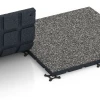 Großaufnahme vom Verbindungssystem von WARCO-Boden 7132 - Gymgolv för utomhusbruk im Farbdesign Mörkgrå granit. Abmessungen 60 x 60 x 3 cm | 0,36 m².