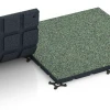 Großaufnahme vom Verbindungssystem von WARCO-Boden 7134 - Gymgolv för utomhusbruk im Farbdesign Engelskt gräs. Abmessungen 60 x 60 x 3 cm | 0,36 m².