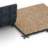 Großaufnahme vom Verbindungssystem von WARCO-Boden 7135 - Gymgolv för utomhusbruk im Farbdesign Terrakotta. Abmessungen 60 x 60 x 3 cm | 0,36 m².