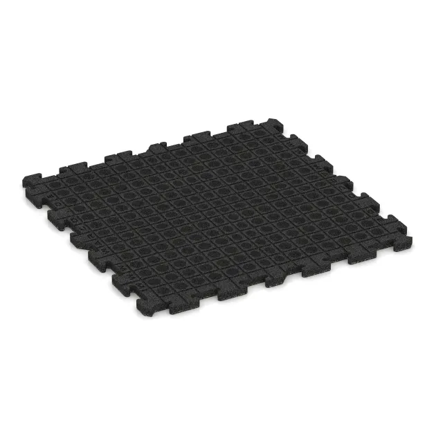 Aufsicht auf die Unterseite, also die Bodenseite von WARCO-Formteil 3282 - Hundsportgolv HD im Format 1000 x 1000 x 30 mm.