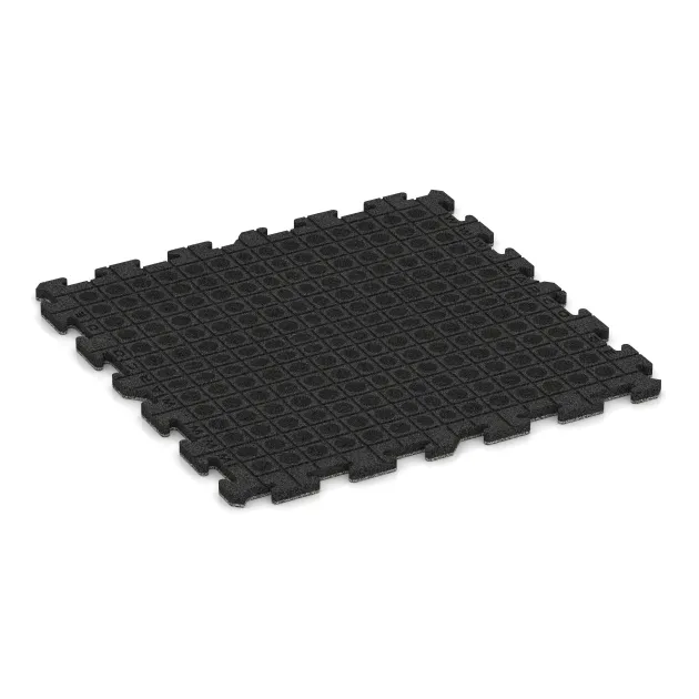 Aufsicht auf die Unterseite, also die Bodenseite von WARCO-Formteil 4569 - Spiel-Bodenbelag im Format 1000 x 1000 x 30 mm.