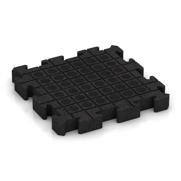 Aufsicht auf die Unterseite, also die Bodenseite von WARCO-Formteil 3180 - Utomhus trallplatta im Format 500 x 500 x 60 mm.