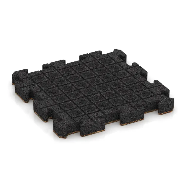 Aufsicht auf die Unterseite, also die Bodenseite von WARCO-Formteil 3015 - Utomhus trallplatta im Format 500 x 500 x 50 mm.