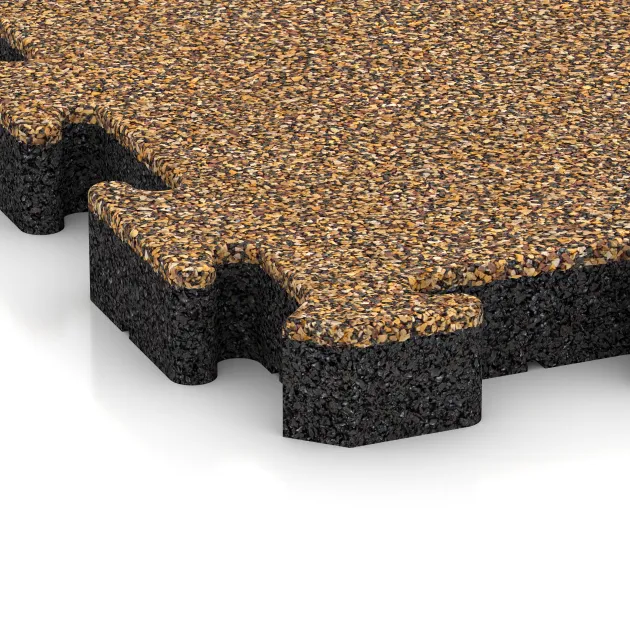 Aufsicht auf die Unterseite, also die Bodenseite von WARCO-Formteil 4158 - Gummibeläggning för sport im Format 500 x 500 x 50 mm.