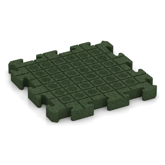 Aufsicht auf die Unterseite, also die Bodenseite von WARCO-Formteil 4084 - Paddockmatte im Format 500 x 500 x 50 mm.
