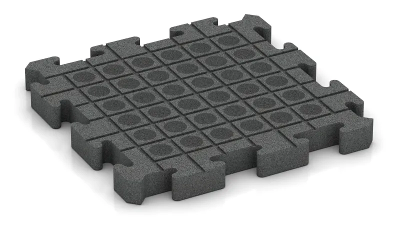 Dräneringskanaler och kupoler i kvadratisk struktur